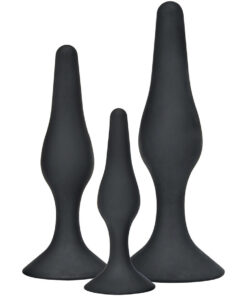 TOYJOY - ANAL PLAY CURVY COMPANIONS PLUG ANAL 3 PIEZAS NEGRO
