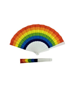 PRIDE - ABANICO MADERA BANDERA ARCOÍRIS