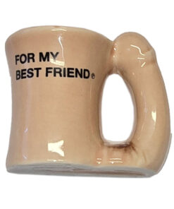 DIABLO PICANTE  IMÁN TAZA CERÁMICA CON ASA DE PENE “FOR MY BEST FRIEND”