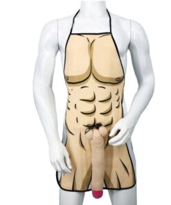 DIABLO PICANTE - DELANTAL CON PENE 3D MUSCULOSO Y ATREVIDO
