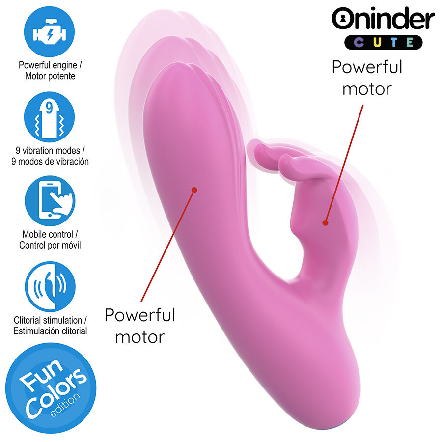 ONINDER CUTE - LOVE BUNNY VIBRADOR PUNTO G Y CLITORIS - APP MUNDIAL GRATUITA - Imagen 5