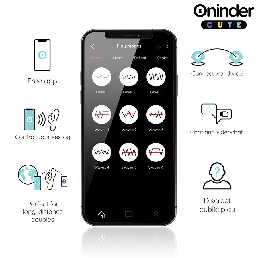 ONINDER CUTE - LOVE BUNNY VIBRADOR PUNTO G Y CLÍTORIS - APP MUNDIAL GRATUITA - Imagen 4