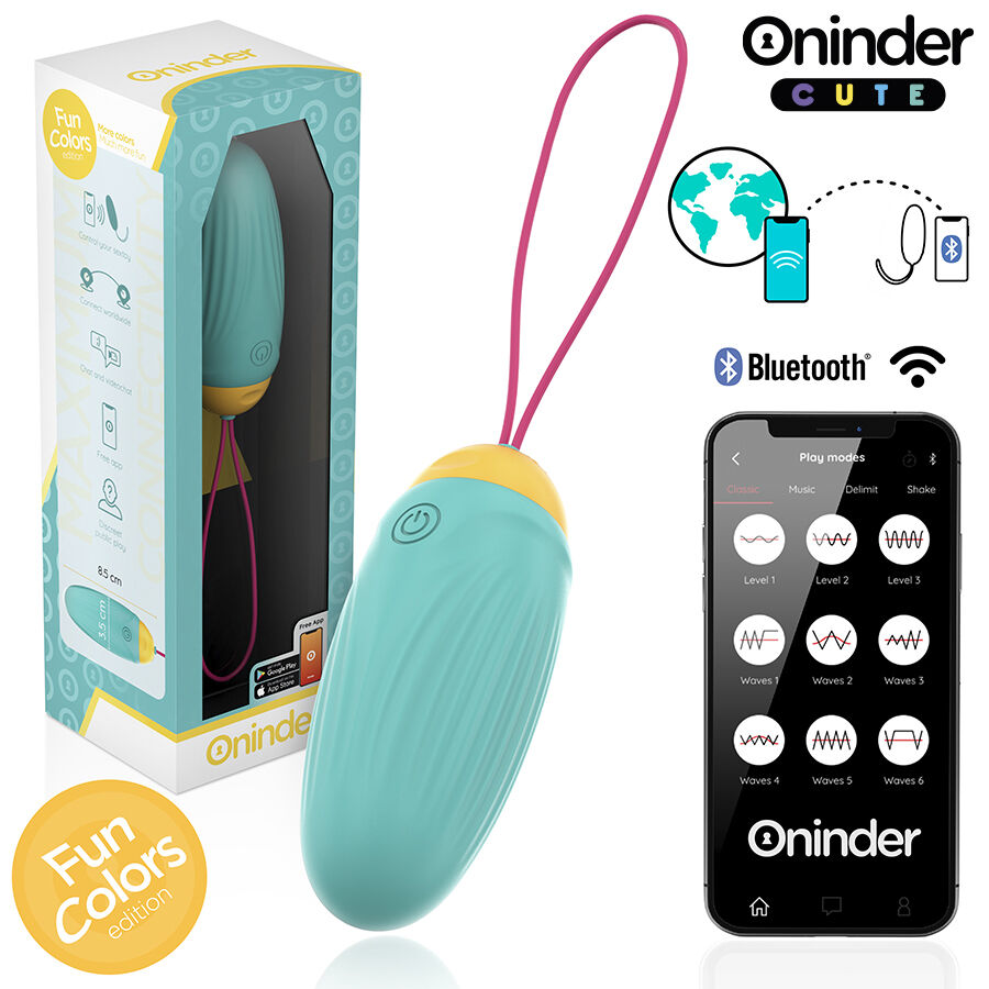 ONINDER CUTE - LOVE PLEASURE HUEVO VIBRO-GEMAS ROTADORAS SILICONA - APP MUNDIAL GRATUITA - Imagen 3