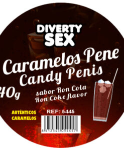 DIABLO PICANTE - 20 CARAMELOS PENE CON SABOR RON COLA