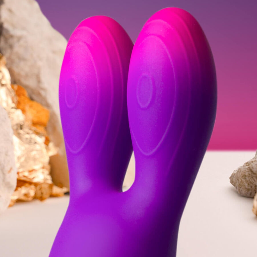 ROCKS- OFF - GLO-GIRL BUNNY VIBRADOR FLEXIBLE MORADO - Imagen 3