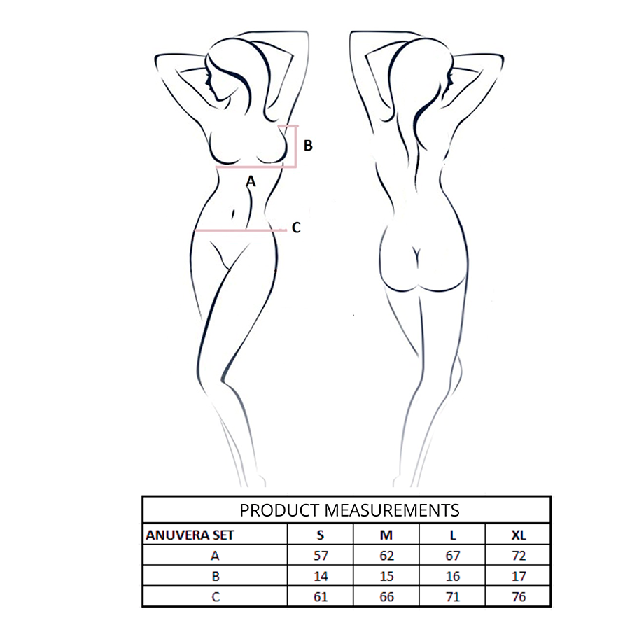 PASSION - ANUVERA SET SUJETADOR + TANGA ROJO S/M - Imagen 4