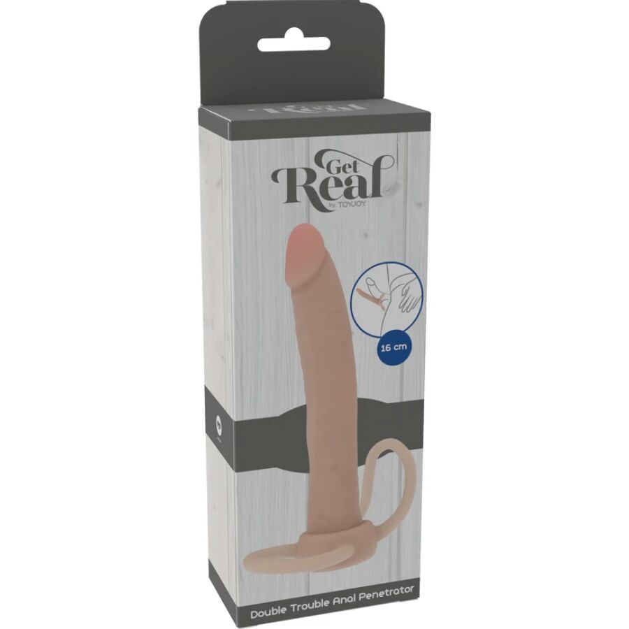 GET REAL - DOUBLE TROUBLE PENETRADOR ANAL SILICONA 16 CM - Imagen 4