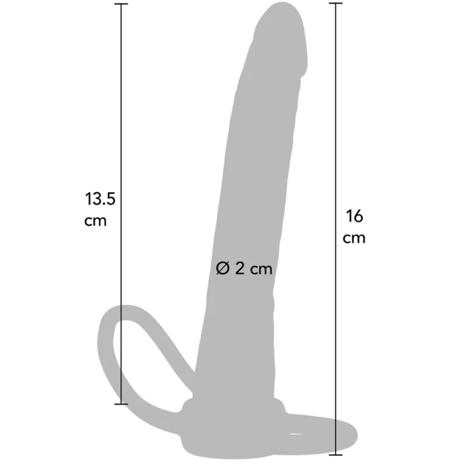 GET REAL - DOUBLE TROUBLE PENETRADOR ANAL SILICONA 16 CM - Imagen 3