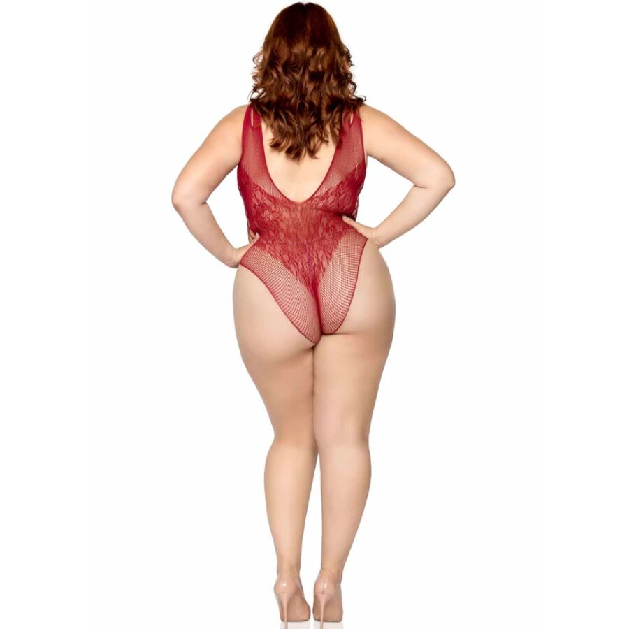 LEG AVENUE - 81641X BODY TIRANTES SIN COSTURAS BURDEOS TALLA 1X/2X - Imagen 5