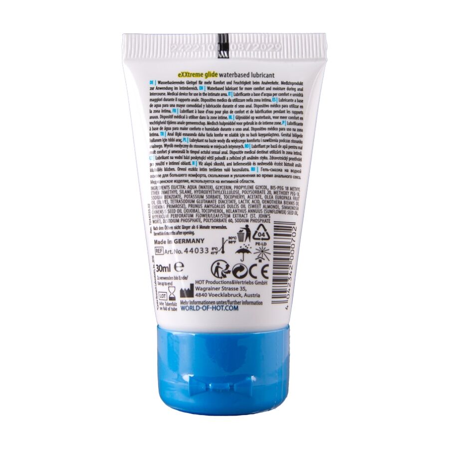 Alternative view of HOT - EXXTREME GLIDE LUBRICANTE BASE AGUA + ACEITE CONFORT A+ 30 ML