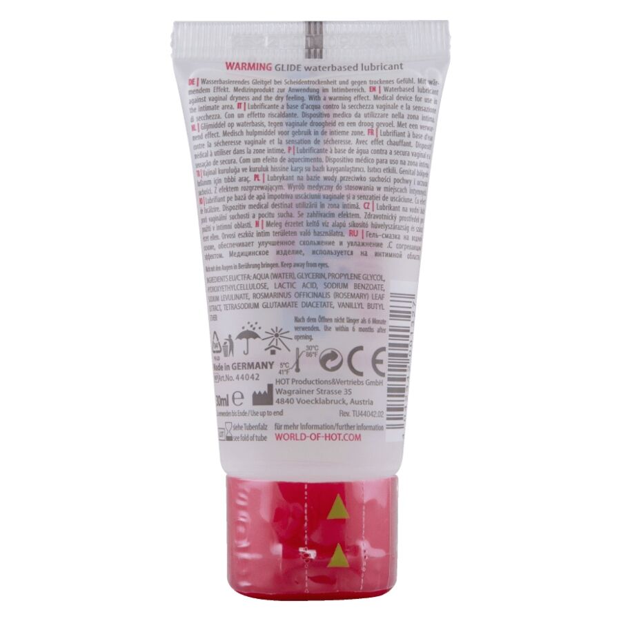 Alternative view of HOT - WARMING GLIDE LIQUID PLEASURE LUBRICANTE BASE AGUA EFECTO CALOR 30 ML