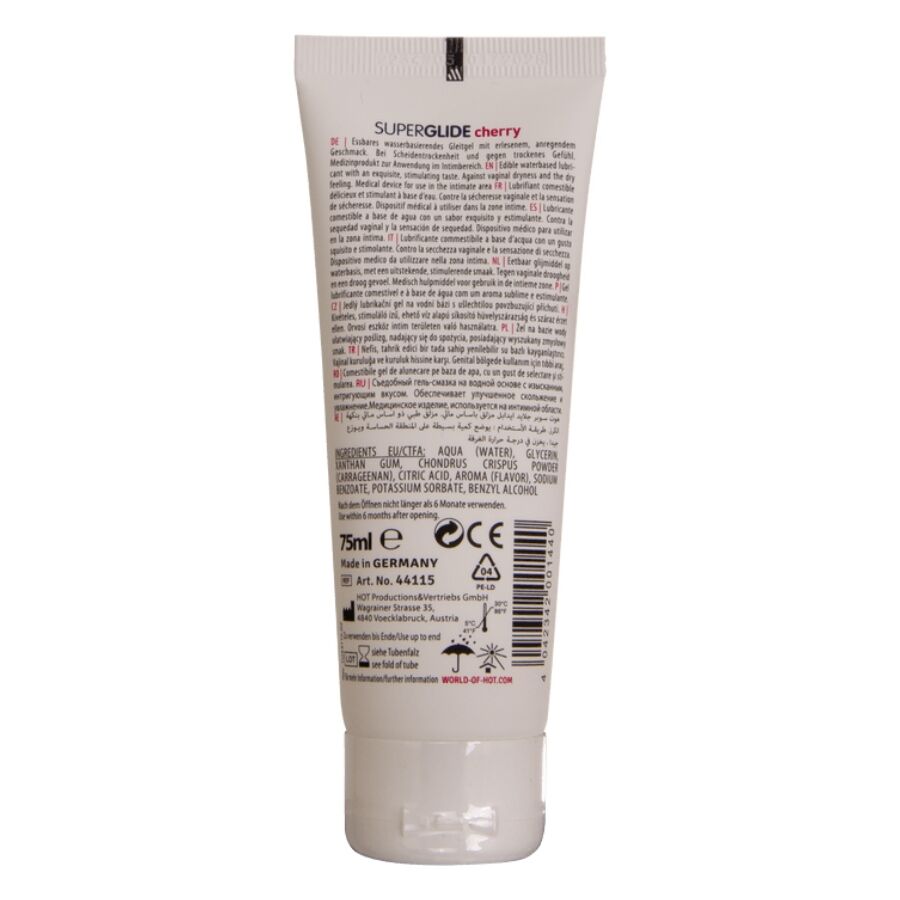 Alternative view of HOT - SUPERGLIDE LUBRICANTE COMESTIBLE BASE AGUA CEREZA 75 ML