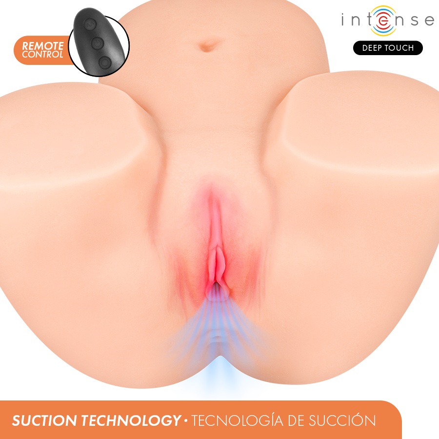 Alternative view of INTENSE DEEP TOUCH - GINGER MASTURBADOR ANO Y VAGINA CON EFECTO SUCCIÓN, CALOR, VIBRACIÓN Y VOZ CON CONTROL REMOTO 5.3 KG