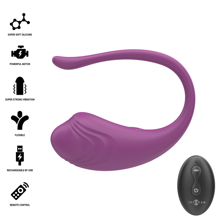 Alternative view of INTENSE - OLIVIA HUEVO VIBRADOR MORADO CONTROL REMOTO