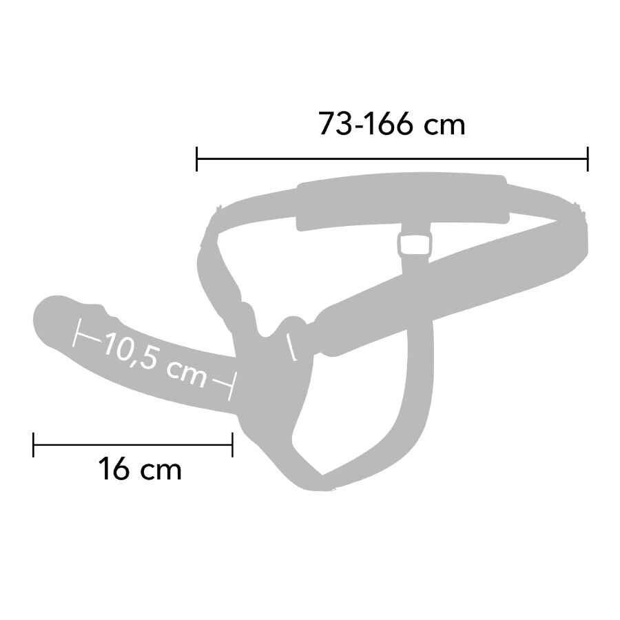 Alternative view of HIDDEN DESIRE - INFERNO STRAP-ON FUNDA PARA PENE CON VIBRACIÓN 16 CM