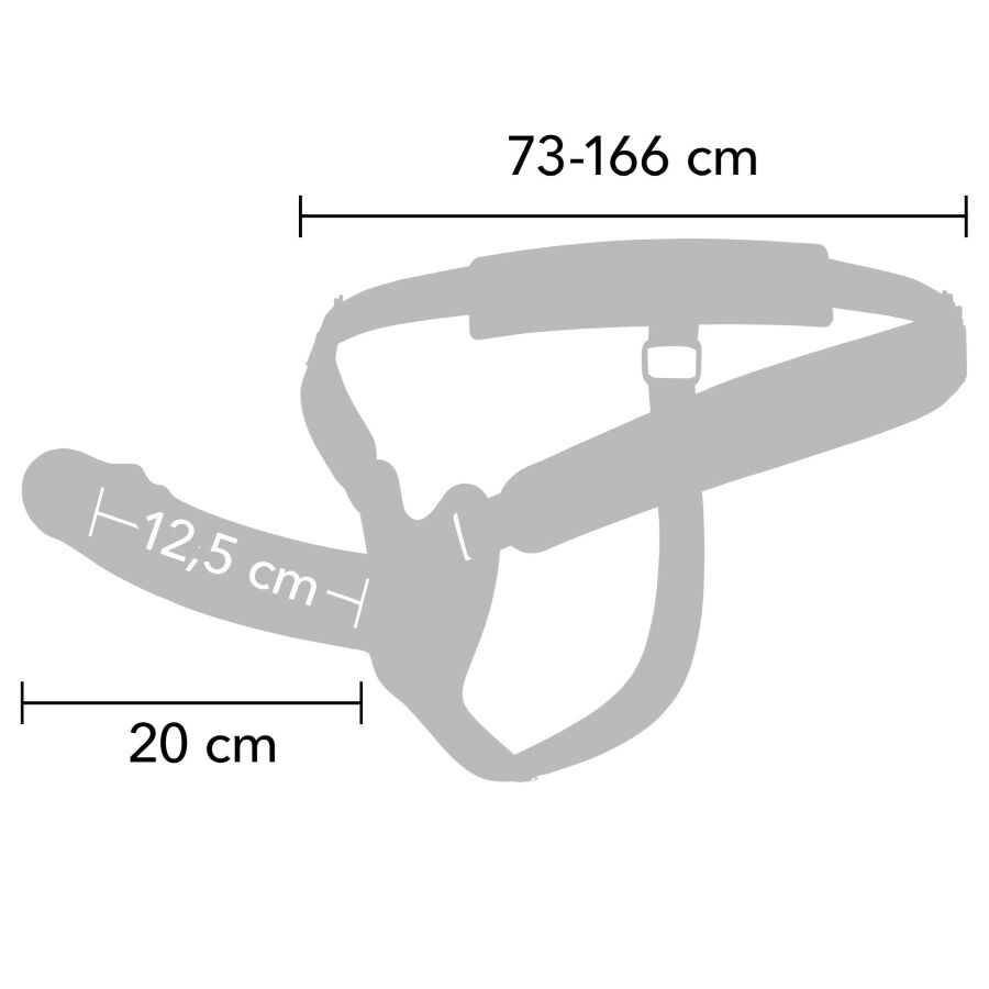 Alternative view of HIDDEN DESIRE - INFERNO STRAP-ON FUNDA PARA PENE CON VIBRACIÓN 20 CM