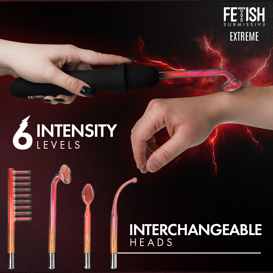 Alternative view of FETISH SUBMISSIVE - VIBRADOR WAND ELECTROESTIMULACIÓN ALTA FRECUENCIA