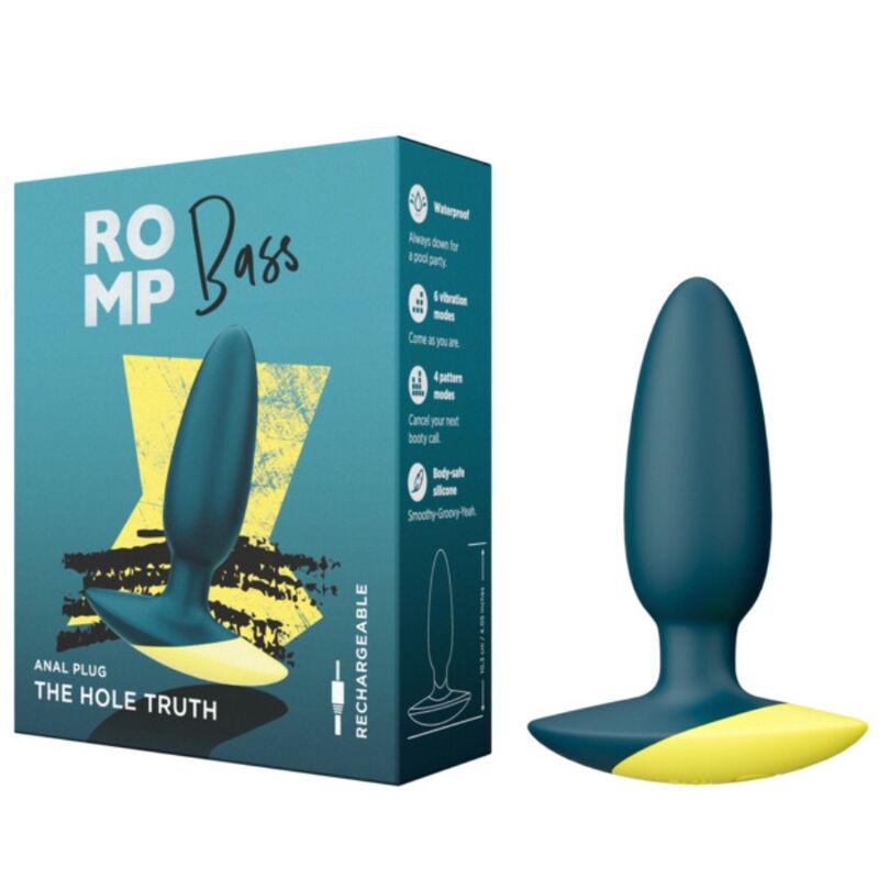 Alternative view of ROMP - BASS PLUG ANAL VIBRADOR 10 CM VERDE