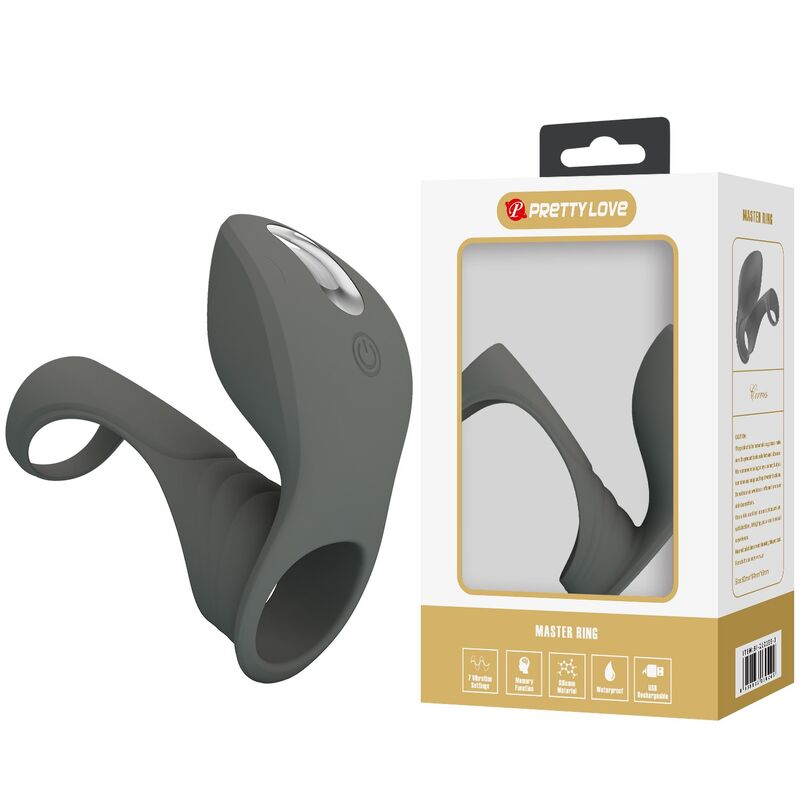 Alternative view of PRETTY LOVE - ANILLO VIBRADOR RECARGABLE CON DOBLE ESTIMULADOR