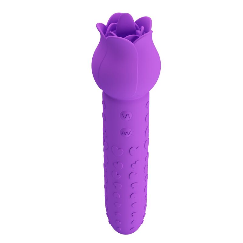 PRETTY LOVE - DANNELL VIBRADOR CON ESTIMULACIÓN ORAL Y CLITORAL RECARGABLE MORADO - Imagen 5