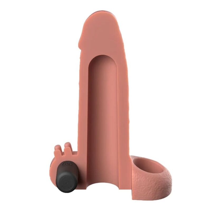 Alternative view of FANTASY X-TENSIONS - FUNDA EXTENSORA VIBRATORIA REAL FEEL 5 CM COLOR BEIGE