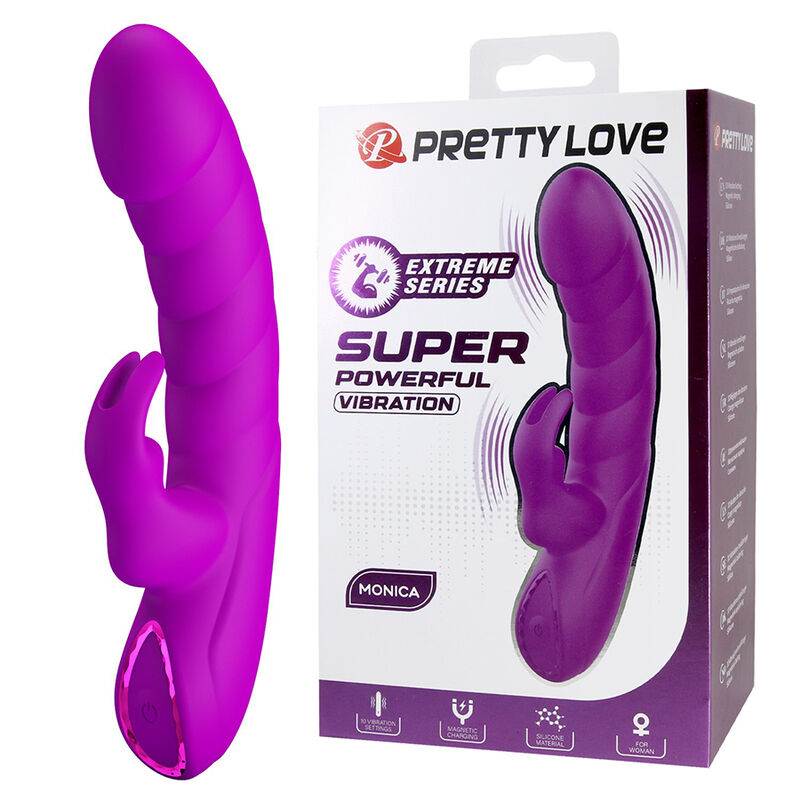 PRETTY LOVE – JENE VIBRADOR DOBLE ESTIMULACIÓN PARA PUNTO G Y CLÍTORIS MORADO