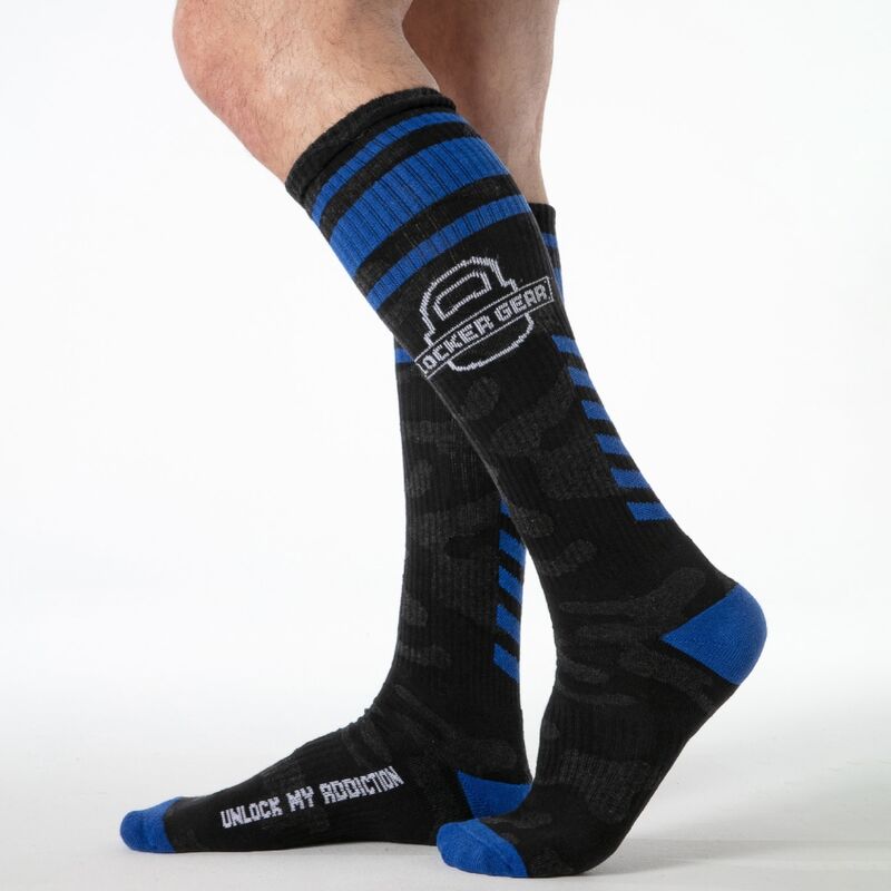 LOCKER GEAR - FULL MILITARY KNEE HIGH SOCKS TALLA ÚNICA AZUL