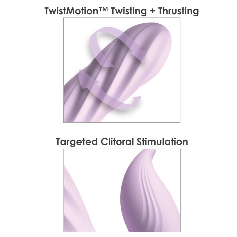 FANTASY FOR HER - FANTASY TWIST VIBRADOR TWISTMOTION CON ROTACIÓN Y EMPUJE MORADO - Imagen 4