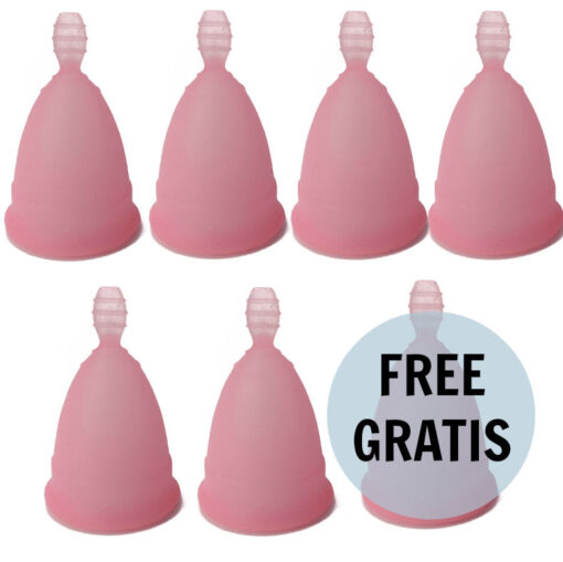 NINA KIKÍ - COPA MENSTRUAL TALLA S ROSA 6 + 1 GRATIS - Imagen 5
