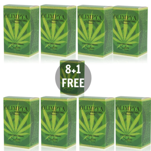 OLIMPYA - VIBRATING PLEASURE EXTRA SATIVA CANNABIS 8 + 1 GRATIS - Imagen 2