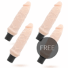 LOVECLONE - IVAR SELF LUBRICATION VIBRADOR 20 CM -O- 3.7 CM 3 + 1 GRATIS